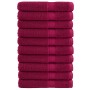 Prémium szaunatörölköző solund 10 db bordó 80 x 200 cm 600 g/m²
