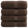 4 db prémium solund mosdótörölköző barna 30 x 30 cm 600 g/m²