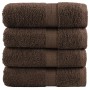 4 db prémium solund mosdótörölköző barna 30 x 30 cm 600 g/m²