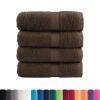 4 db prémium solund mosdótörölköző barna 30 x 30 cm 600 g/m²