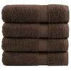 4 db prémium fürdőlepedő solund barna színben 100 x 150 cm 600 g/m²