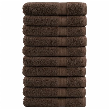 10 db prémium törölköző solund barna 100 x 200 cm 600 g/m²