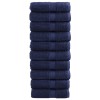 10 db prémium vendégtörölköző solund sötétkék 30 x 50 cm 600 g/m²
