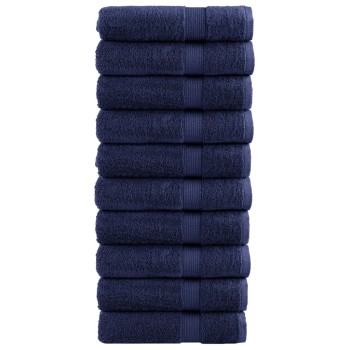 10 db prémium solund fürdőlepedő sötétkék 100 x 150 cm 600 g/m²