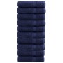 10 db prémium solund fürdőlepedő sötétkék 100 x 150 cm 600 g/m²