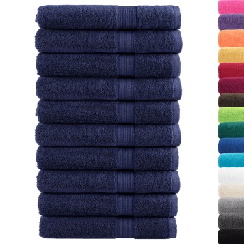 10 db prémium solund törölköző sötétkék 100 x 200 cm 600 g/m²