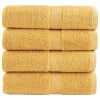 4 db prémium solund mosdótörölköző arany 30 x 30 cm 600 g/m²