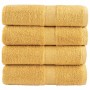 4 db prémium solund mosdótörölköző arany 30 x 30 cm 600 g/m²