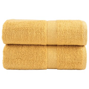 2 db prémium vendégtörölköző solund arany színben 30 x 50 cm 600 g/m²