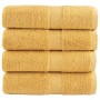 4 db prémium vendégtörölköző solund arany színben 30 x 50 cm 600 g/m²