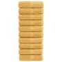 10 db prémium vendégtörölköző solund arany színben 30 x 50 cm 600 g/m²