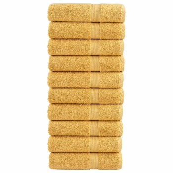 10 db prémium solund fürdőlepedő arany 100 x 150 cm 600 g/m²