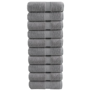 10 db prémium solund mosdótörölköző szürke 30 x 30 cm 600 g/m²