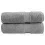 2 db prémium solund kéztörlő szürke 50 x 100 cm 600 g/m²