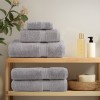 2 db prémium solund kéztörlő szürke 50 x 100 cm 600 g/m²