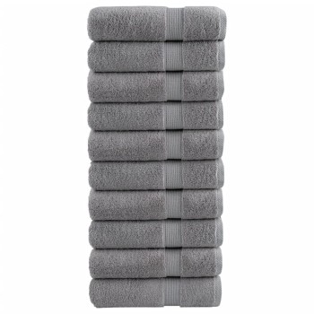 10 db prémium fürdőlepedő solund szürke 70 x 140 cm 600 g/m²