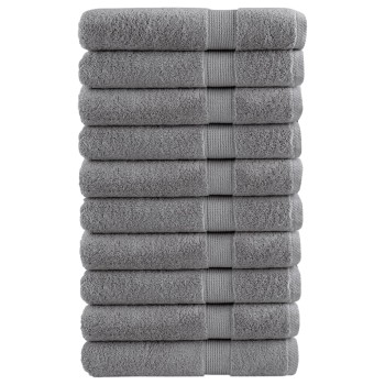 10 db prémium solund törölköző szürke 100 x 200 cm 600 g/m²