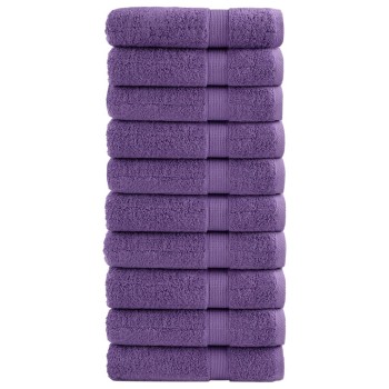 10 db prémium fürdőlepedő solund lila 100 x 150 cm 600 g/m²