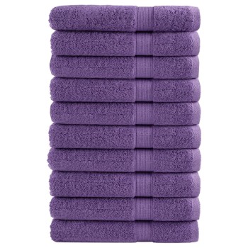 10 db prémium solund törölköző lila 100 x 200 cm 600 g/m²