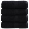 4 db prémium solund mosdótörölköző fekete 30 x 30 cm 600 g/m²