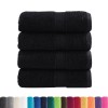 4 db prémium solund mosdótörölköző fekete 30 x 30 cm 600 g/m²
