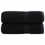 2 db prémium vendégtörölköző solund fekete 30 x 50 cm 600 g/m²