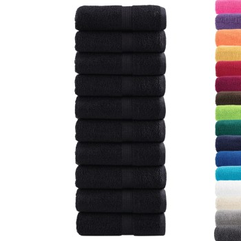 10 db prémium vendégtörölköző solund fekete 30 x 50 cm 600 g/m²