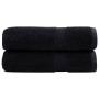 Prémium kéztörlő solund 2 db fekete 50 x 100 cm 600 g/m²