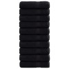 Prémium kéztörlő solund 10 db fekete 50 x 100 cm 600 g/m²