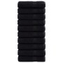 Prémium kéztörlő solund 10 db fekete 50 x 100 cm 600 g/m²