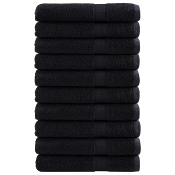 10 db prémium törölköző solund fekete 100 x 200 cm 600 g/m²