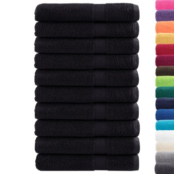 10 db prémium törölköző solund fekete 100 x 200 cm 600 g/m²