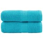 Prémium solund mosdótörölköző 2 db türkizkék 30 x 30 cm 600 g/m²
