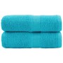 2 db prémium vendégtörölköző solund türkizkék 30 x 50 cm 600 g/m²