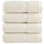 4 db prémium solund mosdótörlő krémszínű 30 x 30 cm 600 g/m²