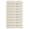 Prémium szaunatörölközők solund 10 db krémszínű 80 x 200 cm 600 g/m²