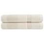 2 db prémium solund törölköző krémszínű 100 x 200 cm 600 g/m²