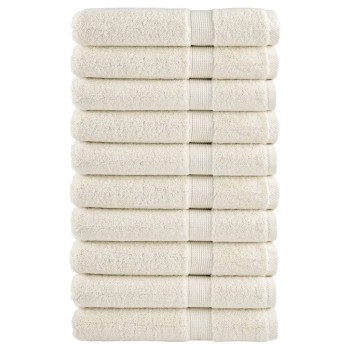 10 db prémium solund törölköző krémszínű 100 x 200 cm 600 g/m²