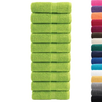 10 db prémium vendégtörölköző solund almazöld 30 x 50 cm 600 g/m²