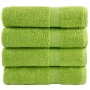 4 db prémium solund fürdőlepedő almazöld 100 x 150 cm 600 g/m²