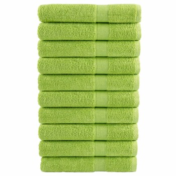 10 db prémium solund törölköző almazöld 100 x 200 cm 600 g/m²