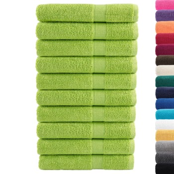 10 db prémium solund törölköző almazöld 100 x 200 cm 600 g/m²