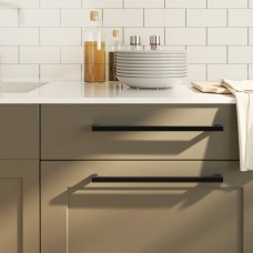 10 db fekete rozsdamentes acél szekrényfogantyú 320 mm