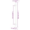 20 db bronz rozsdamentes acél szekrényfogantyú 224 mm