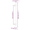 10 db ezüst rozsdamentes acél szekrényfogantyú 224 mm