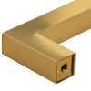 10 db aranyszínű rozsdamentes acél szekrényfogantyú 128 mm