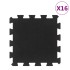 16 db fekete gumi padlólap 16 mm 30 x 30 cm