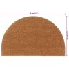 Ajtószőnyeg natural half round 50x80 cm tufting kókuszrost