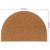 Ajtószőnyeg natural half round 60x90 cm tufting kókuszrost