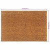 Ajtószőnyeg natural 60x90 cm tufting kókuszrost